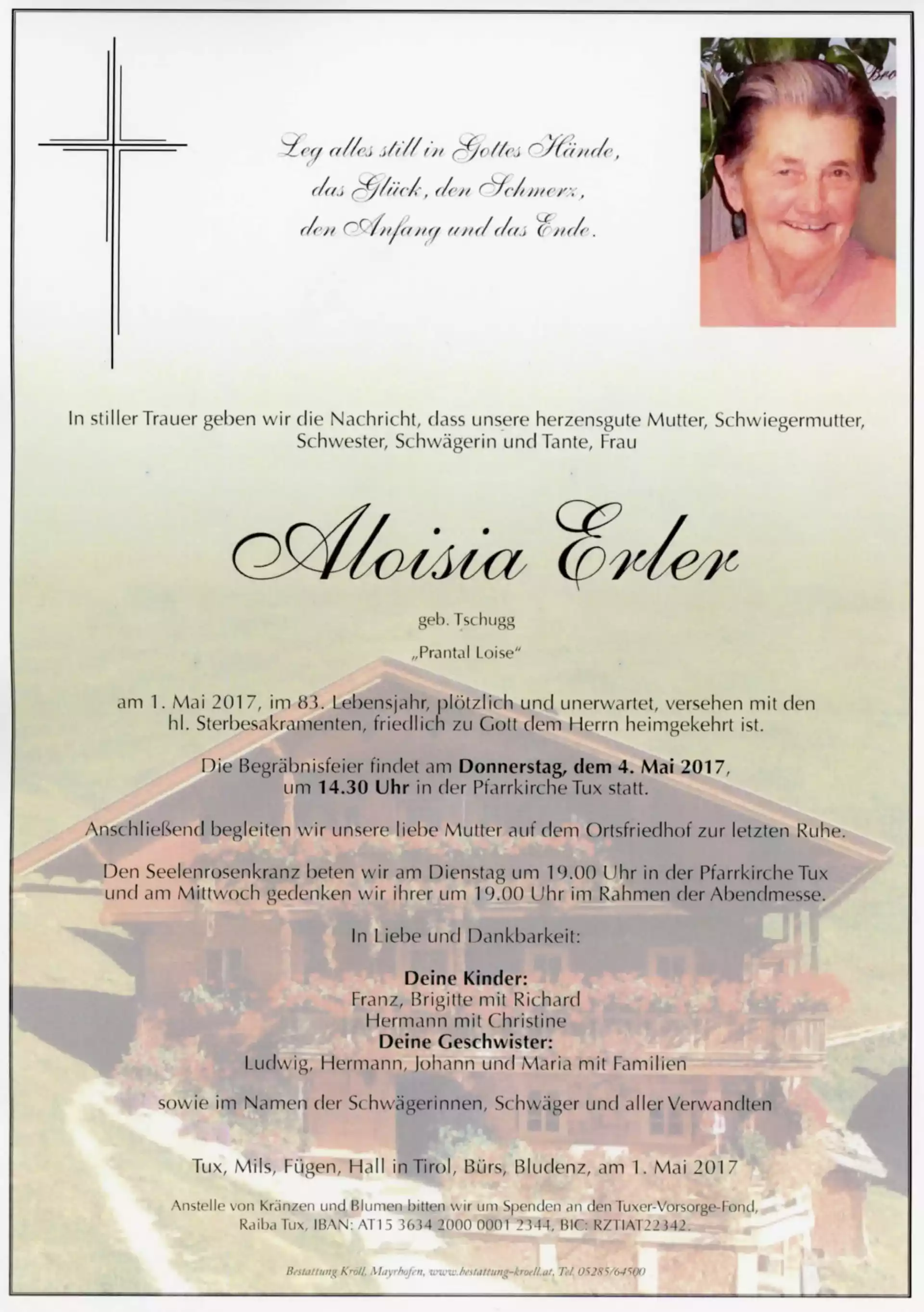 Parte von Aloisia Erler